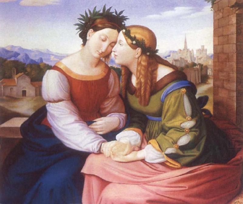 Friedrich overbeck Italia and Germania china oil painting image